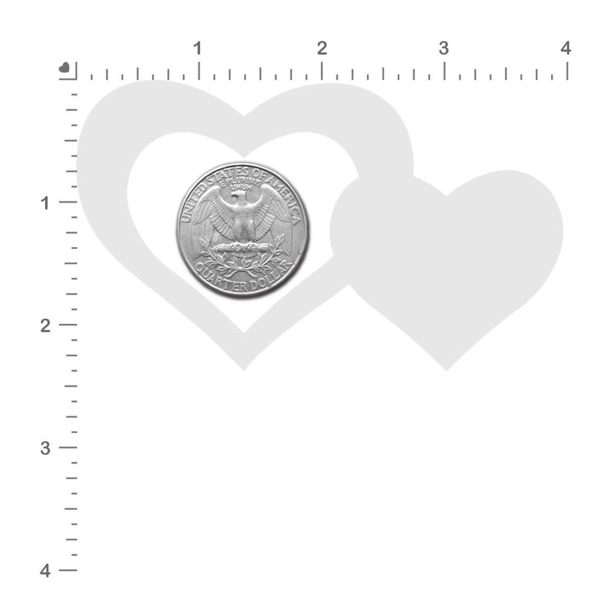 Red Glitter Heart Frame & Center Nipple Pasties by Pastease