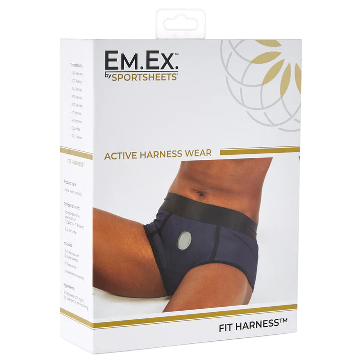 Sportsheets Em.Ex Fit Strap On Harness - Gray