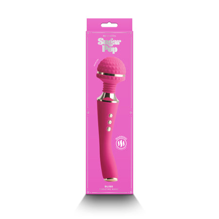 Sugar Pop Bliss Air Wand Massager - Black - Pink