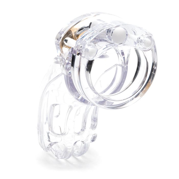 The Curve 3.75" Chastity Cock Cage - Black - Clear