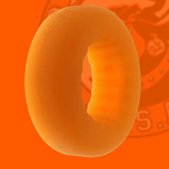 OxBalls Axis Rib-Grip Cockring - Orange Ice