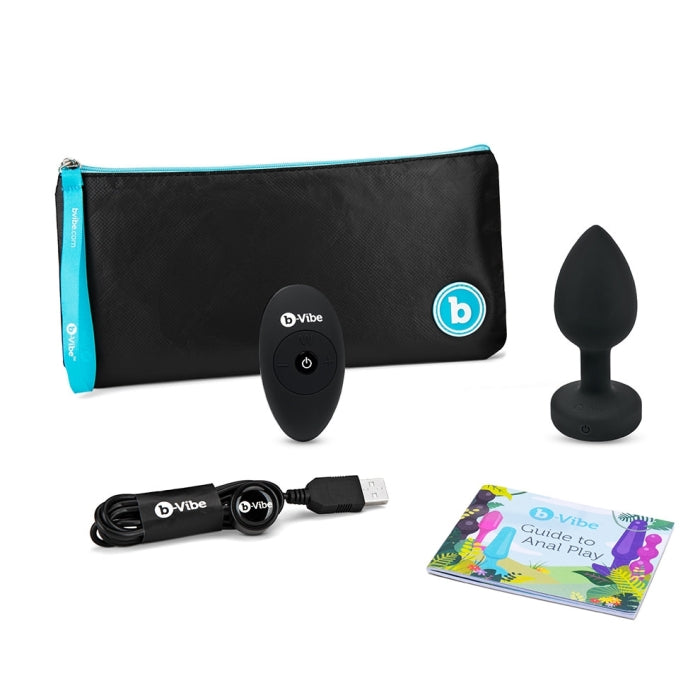 b-Vibe Vibrating Jewels Butt Plug - Remote Control - (M/L)