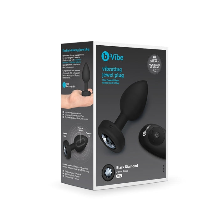 b-Vibe Vibrating Jewels Butt Plug - Remote Control - (M/L)