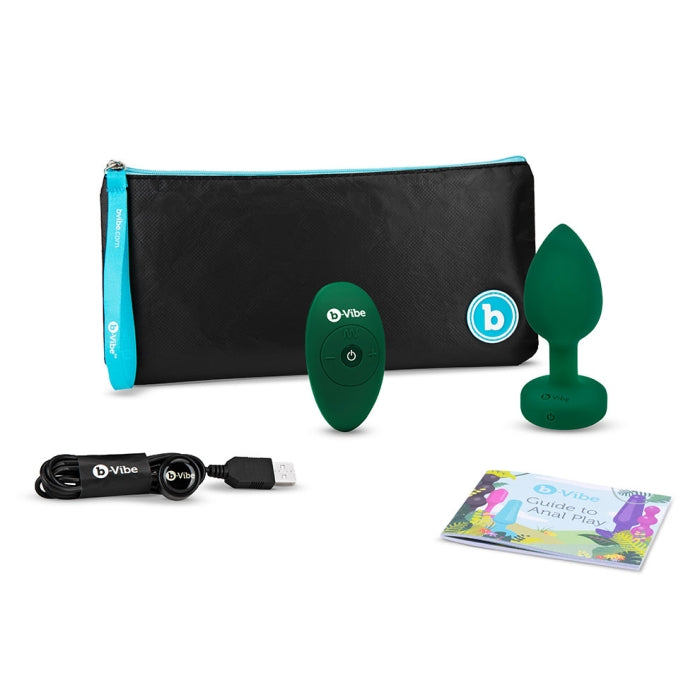 b-Vibe Vibrating Jewels Butt Plug - Remote Control - (M/L)