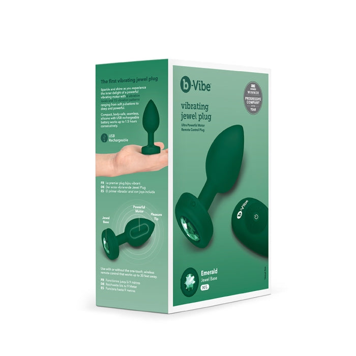 b-Vibe Vibrating Jewels Butt Plug - Remote Control - (M/L)