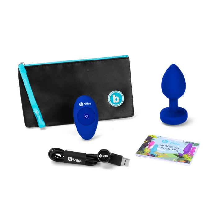 b-Vibe Vibrating Jewels Butt Plug - Remote Control - (L/XL)