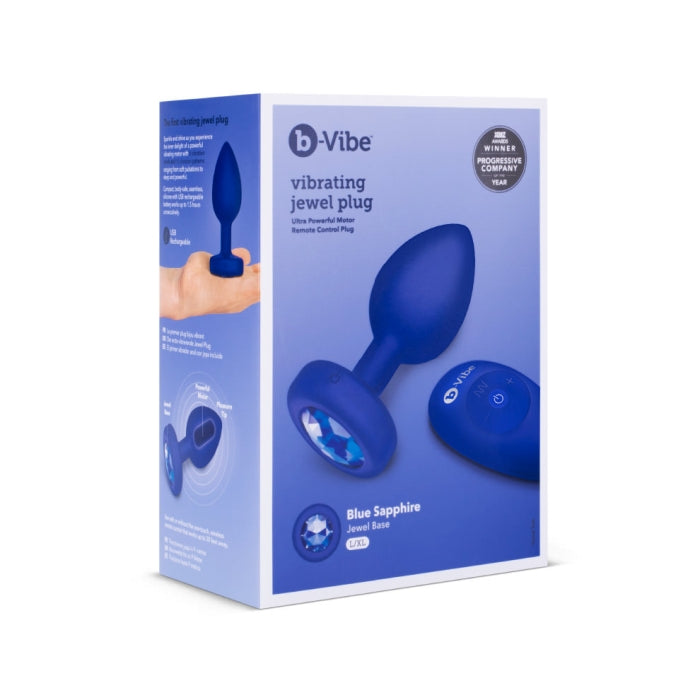 b-Vibe Vibrating Jewels Butt Plug - Remote Control - (L/XL)
