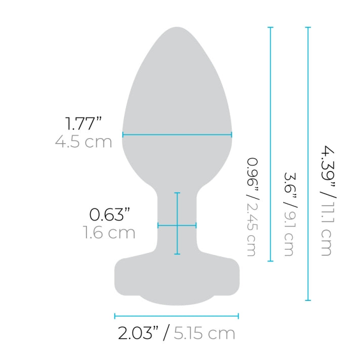 b-Vibe Vibrating Jewels Butt Plug - Remote Control - (L/XL)