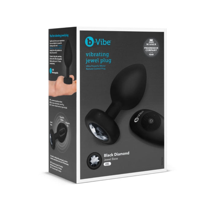 b-Vibe Vibrating Jewels Butt Plug - Remote Control - (XXL)