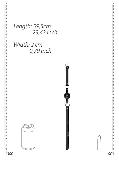 Ouch! Breathable Ball Gag With Bonded Leather Straps Black