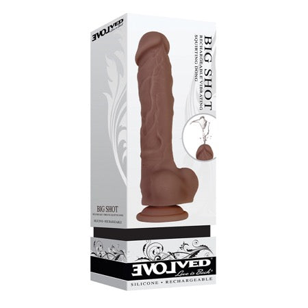 Evolved Big Shot 8-Inch Squirting Vibrating Silicone Dildo