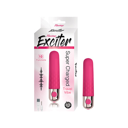 Exciter Travel Vibe Bullet Vibrator Chargeable Silicone  - Pink