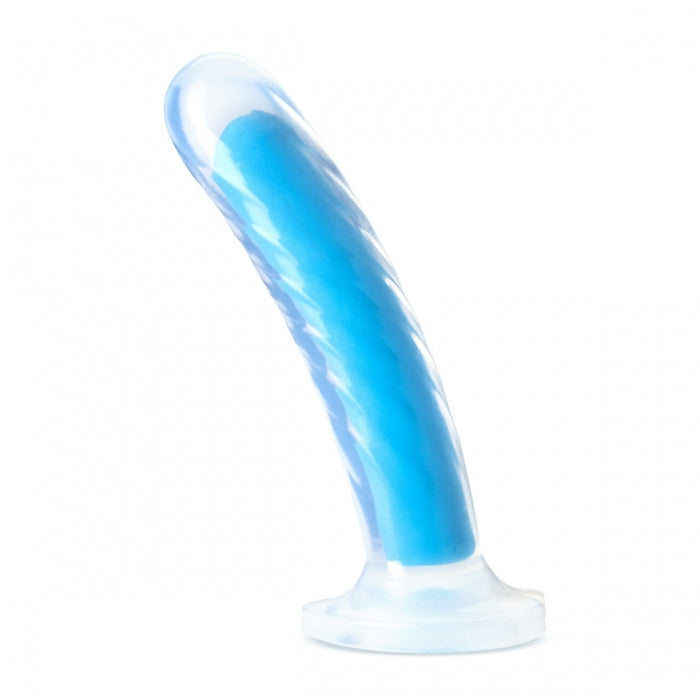 Neo Elite - Glow in the Dark Tao - 7-Inch Dual-Density Dildo - Neon Blue
