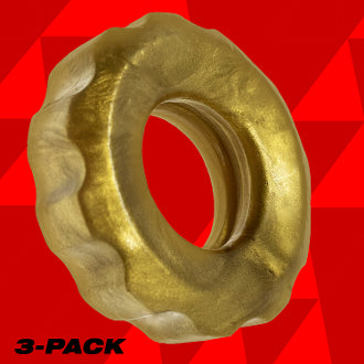 Hunkyjunk SuperHuj Bronze Metallic Cockrings 3 Pack