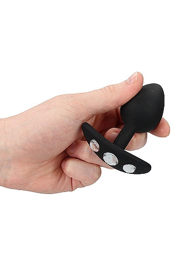 Ouch! Large Diamond Silicone Butt Plug with Handle