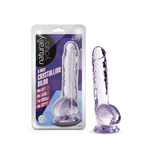 Naturally Yours - 8" Crystalline Dildo - Amethyst
