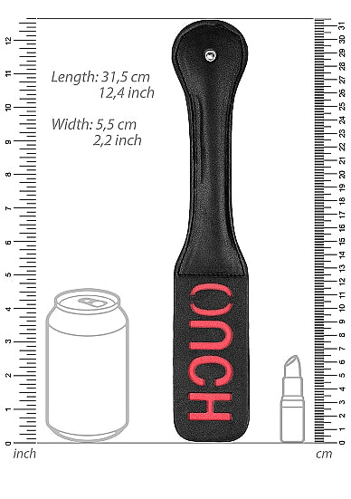 Ouch! Bonded Leather Paddle Ouch Black