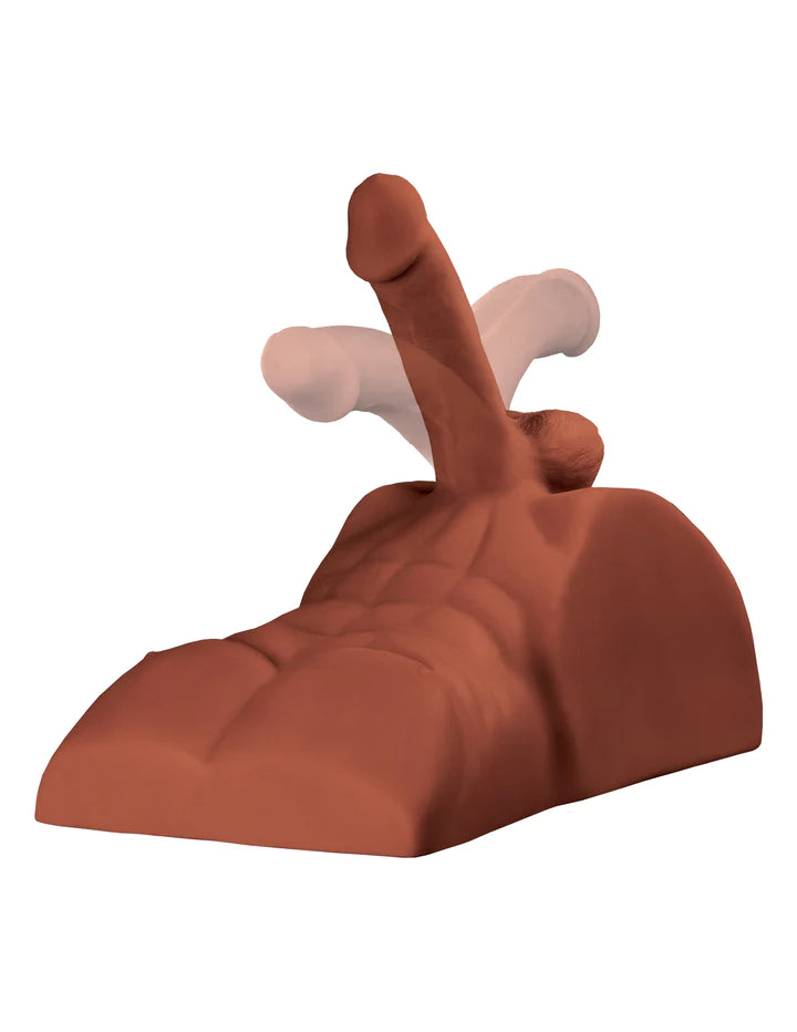 PDX Plus Perfect Ride Torso Masturbator Dildo - Light - Brown