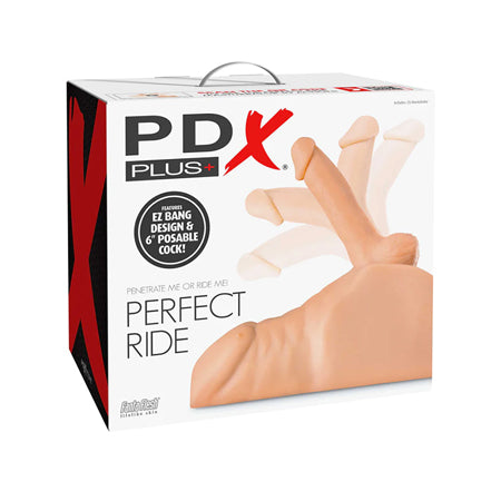 PDX Plus Perfect Ride Torso Masturbator Dildo - Light - Brown