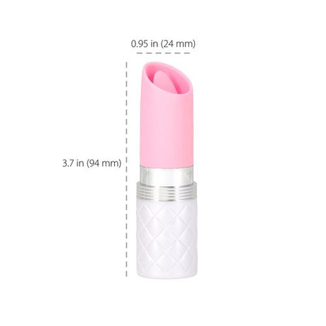 Pillow Talk Lusty Flickering Lipstick Massager Pink - Teal