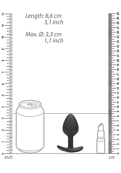 Ouch! Large Diamond Silicone Butt Plug with Handle