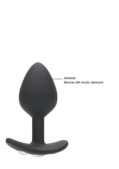 Ouch! Large Diamond Silicone Butt Plug with Handle