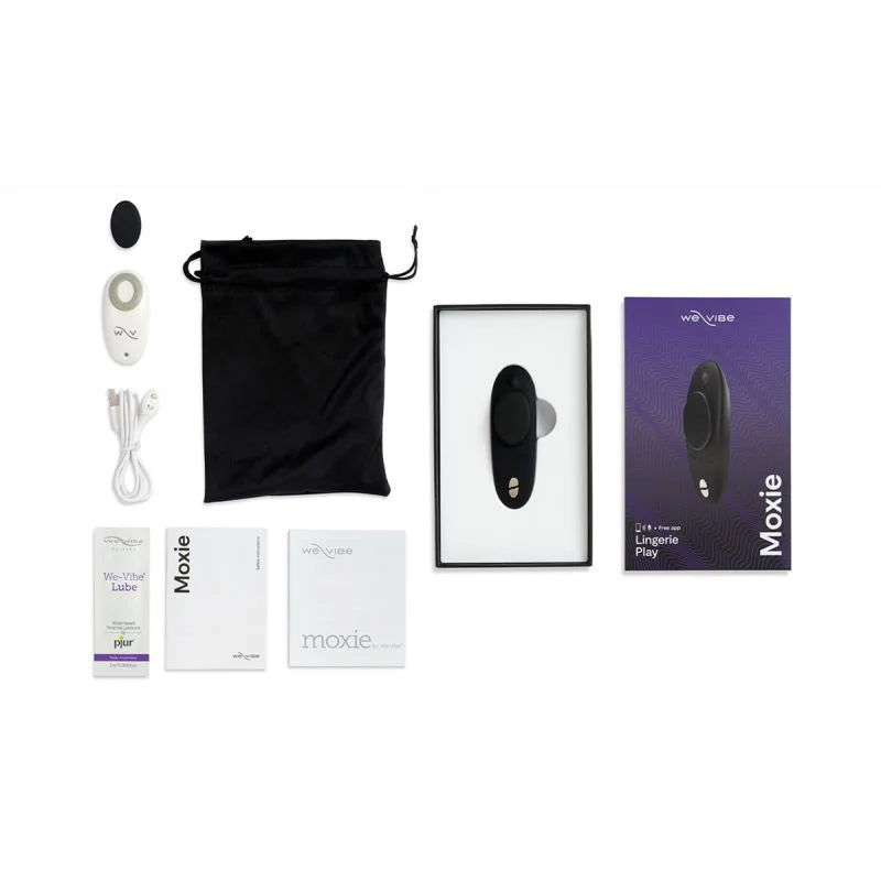 We-Vibe Moxie Panty App Controlled Vibrator Aqua - Black