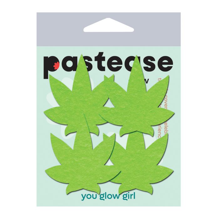 Glow In The Dark Green Pot Leaf Pasties