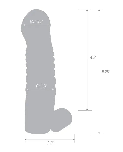Blue Line 5.25 in.Vibrating Penis Sleeve Extension