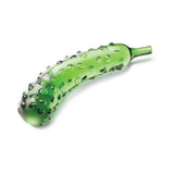 Caressing Cucumber 8.25 in Glass Dildo