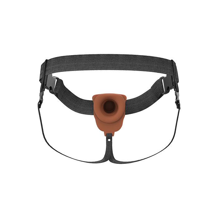 8 Inch Vibrating Hollow Strap On Harness Dildo