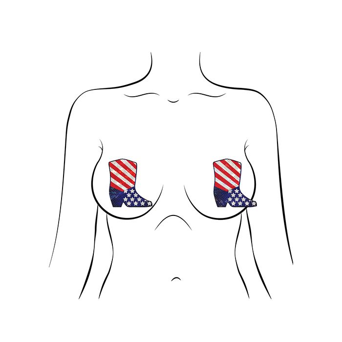 Patriotic Cowboy Boots Pasties