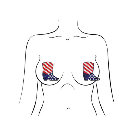 Patriotic Cowboy Boots Pasties