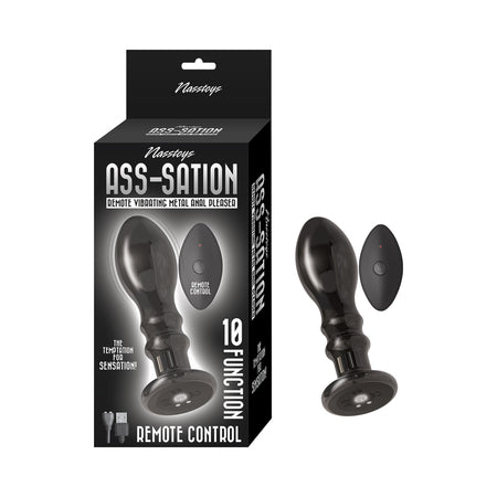 Ass-Sation Remote Vibrating Metal Pleaser Anal Plug