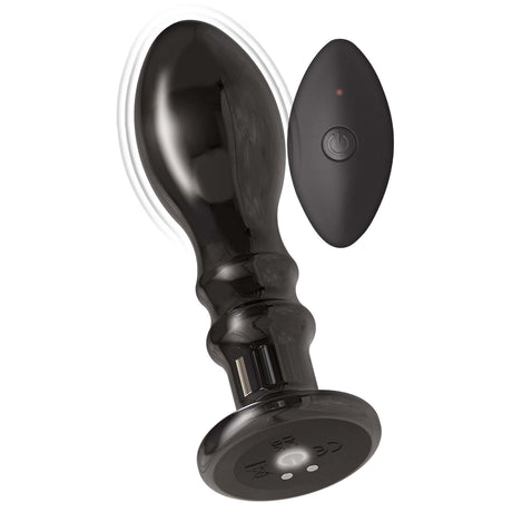 Ass-Sation Remote Vibrating Metal Pleaser Anal Plug