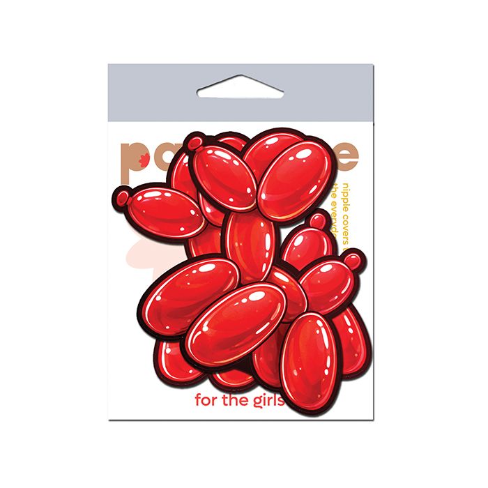pastease red poodle animal balloon pasties