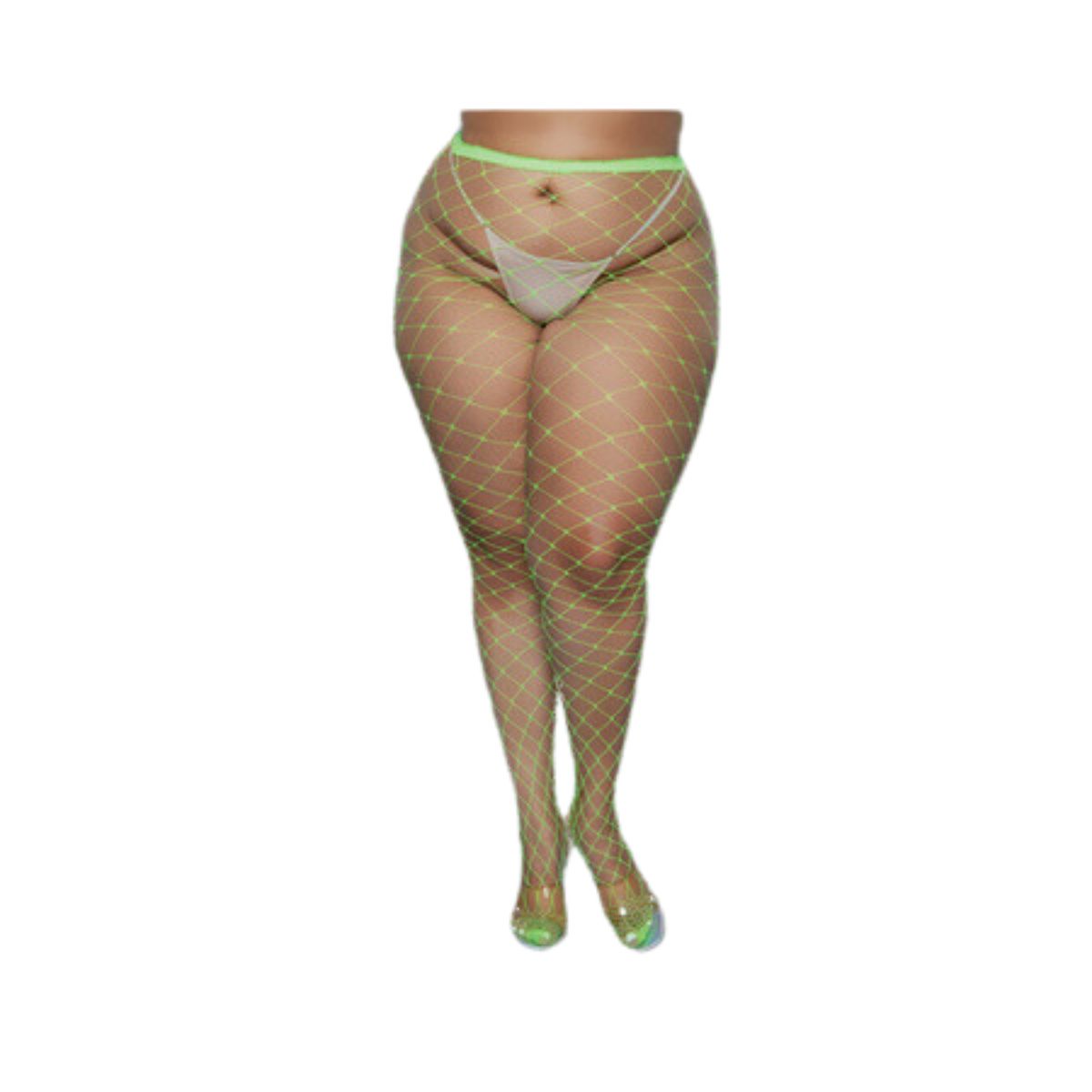 Oversized Fishnet Pantyhose - Queen Size -  All Colors