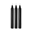 3 pack of black drip candles