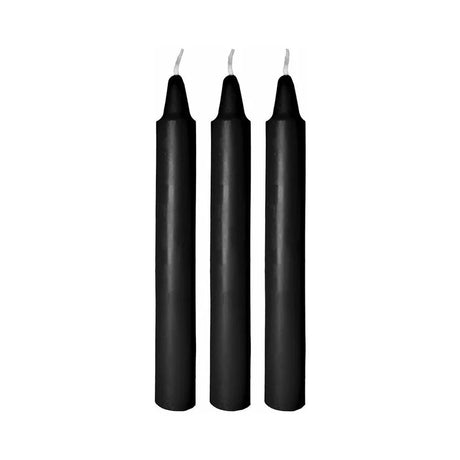 3 pack of black drip candles