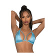 Black Light Dancewear Tri Bra Blue - O/S