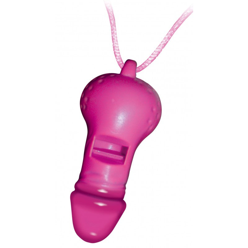 Blow Me Pink Pecker Whistle Necklace