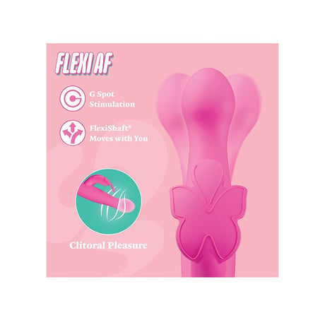 Aria Naughty AF 2.0 Pink Rechargeable Rabbit Bunny Dual Stimulator Vibrator by Blush