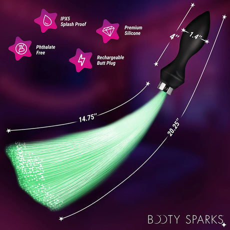 Booty Sparks Vibrating Fiber Optic Butt Plug