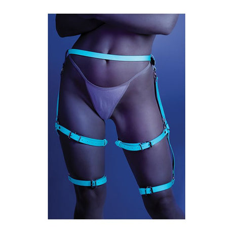 Buckle Up Glow in the Dark Leg Harness - Light Blue