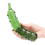 Caressing Cucumber 8.25 in Glass Dildo