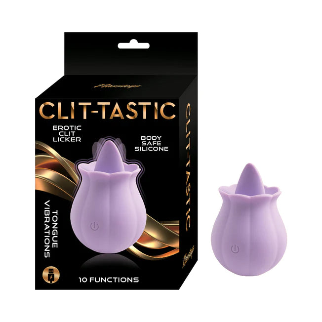 Clit-Tastic Erotic Clit Licker - Lavender - Red