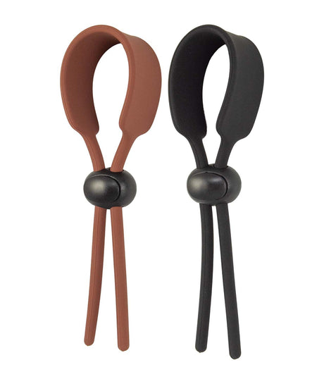 Cock Loops Adjustable Cock Ties Brown & Black