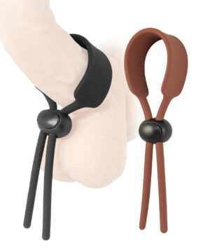 Cock Loops Adjustable Cock Ties Brown & Black