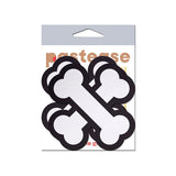 pair of pastease crossbone nipple pasties. black and white pasties