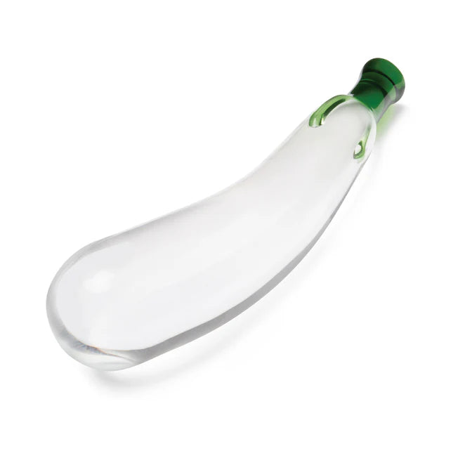 Eggplant Ecstasy 7.25 in Glass Dildo